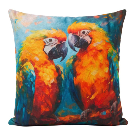 PARROTS ДЕКО ВЪЗГЛАВНИЦА С ЦИП 60X60СМ