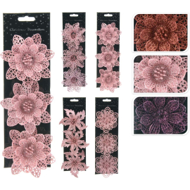 КОЛЕДНО ЦВЕТЕ НА ЩИПКА 12 CM АСОРТИ