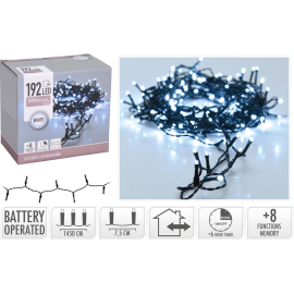 192 LED КОЛЕДНИ ЛАМПИЧКИ НА БАТЕРИИ 1450 СМ