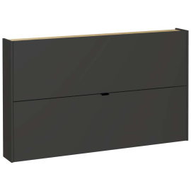 ТЪМНОСИВ СТЕНЕН ШКАФ ЗА ОБУВКИ АМЕКА 139/18/83h СМ