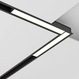 SLIM25 МАГНИТЕН LED ЪГЪЛ LUGANO LED 24W 3000K ЧЕРЕН