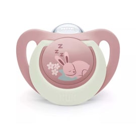 NUK FC NIGHT БИБЕРОН ЗАЛЪГАЛКА СИЛИКОН 0-6 М