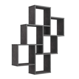 СИВА СТЕННА ЕТАЖЕРКА ЛАУРИО 81.5/16/94.5 СМ