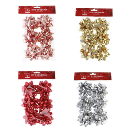 СЕТ 6 БР. КОЛЕДНИ ПАНДЕЛКИ ЗА ОПАКОВАНЕ D:10 СМ АСОРТИ