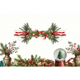 XMAS FLOWER ПОДЛОЖКИ ЗА СЕРВИРАНЕ СЕТ 2БР 30/45СМ