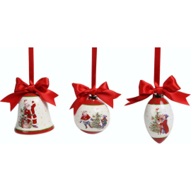 CHRISTMAS JOY КОЛЕДНА ВИСУЛКА ЗА ЕЛХА 10.5 CM АСОРТИ