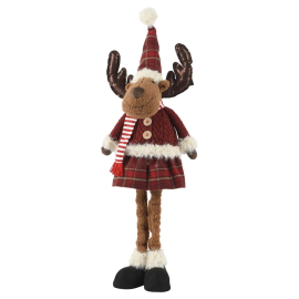 КОЛЕДНА ФИГУРА ЕЛЕН С РАЗТЕГАТЕЛНИ КРАКА 23/19/90 СМ