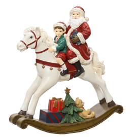 ROCKING HORSE КОЛЕДНА СТАТУЕТКА ЛЮЛЕЕЩО СЕ КОНЧЕ 34.6 С