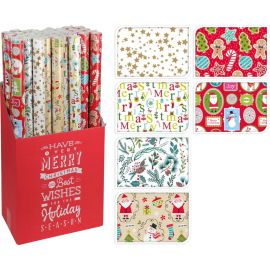 КОЛЕДНА ОПАКОВЪЧНА ХАРТИЯ 70/700CM АСОРТИ