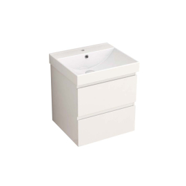 БЯЛ ДОЛЕН ШКАФ САЛМА 50 С 2 ЧЕКМЕДЖЕТА И МИВКА 51/46/57.5 СМ