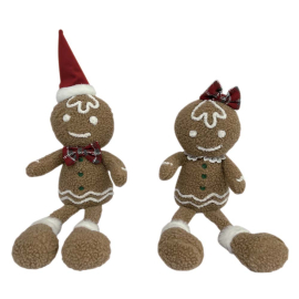 HOLY CHRISTMAS СЕДЯЩА КОЛЕДНА ФИГУРА ДЖИНДЖИФИЛОВО ЧОВЕЧЕ 43 СМ АСОРТИ