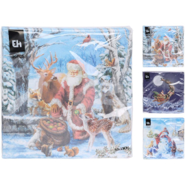 КОЛЕДНИ САЛФЕТКИ 16 БР. АСОРТИ