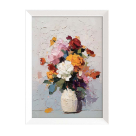 WHITE VASE КАРТИНА С РАМКА 56/75 СМ