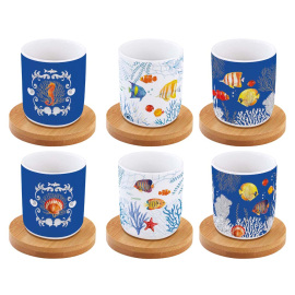 SUMMER AQUARIUM СЕТ ЗА КАФЕ 6 ЧАШИ 110МЛ