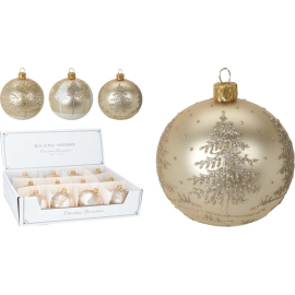 КОЛЕДНА ТОПКА 8 СМ АСОРТИ