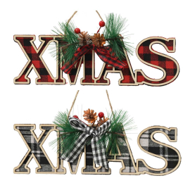 КОЛЕДЕН НАДПИС "XMAS" 7/13 СМ АСОРТИ