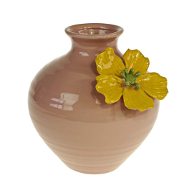 FLOWER КЕРАМИЧНА ВАЗА С ЦВЕТЕ 21 СМ