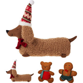 XMAS DOG  3D ДЕКОРАТИВНА ВЪЗГЛАВНИЦА АСОРТИ