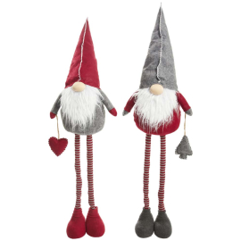 CHRISTMAS JOY КОЛЕДНА СТАТУЕТКА ГНОМ С РАЗТЕГАТЕЛНИ КРАКА 130 СМ АСОРТИ