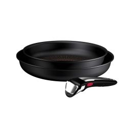 TEFAL EXCELLENCE PLUS BLACK СЕТ ТИГАНИ 24СМ+28СМ С ПОДВИЖНА ДРЪЖКА