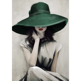 GREEN HAT КАРТИНА КАНАВА 70/100 CM