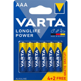 VARTA POWER БАТЕРИИ AAA БЛИСТЕР 4+2 БРОЯ