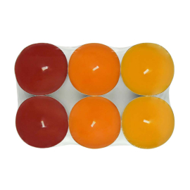 6 БР. АРОМАТНИ ЧАЕНИ СВЕЩИ MANDARINE-ORANGE