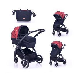 ADRIA BLACK&RED ДЕТСКА КОЛИЧКА
