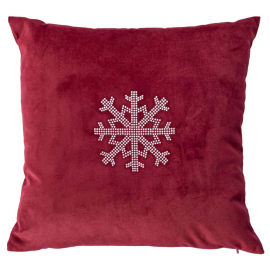 XMAS SNOWFLAKE КОЛЕДНА КАЛЪФКА ЗА  ВЪЗГЛАВНИЦА 43/43СМ