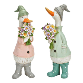 DUCK СТАТУЕТКА ПАТЕ С БУКЕТ 29 СМ АСОРТИ