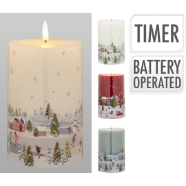 LED КОЛЕДНА СВЕЩ 10/15 СМ АСОРТИ