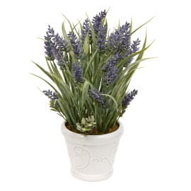PROVENCE ИЗКУСТВЕНА ЛАВАНДУЛА В КАШПА 35 СМ