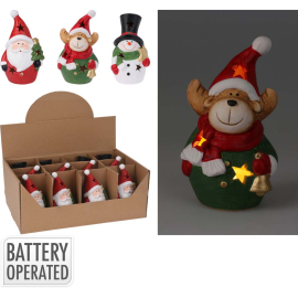 СВЕТЕЩА КОЛЕДНА ФИГУРА КОЛЕДНИ ГЕРОИ 8/5.8/12.7 СМ АСОРТИ