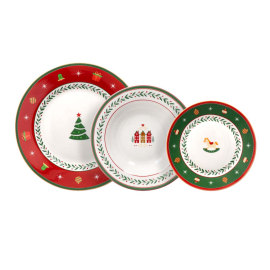 CHRISTMAS TOY СЕРВИЗ ЗА ХРАНЕНЕ 18 ЧАСТИ