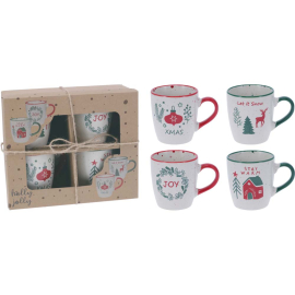 СЕТ 4 БР. КОЛЕДНА ЧАША 200 МЛ