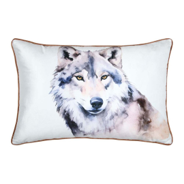 XMAS FAUNE WOLF ДЕКОРАТИВНА ВЪЗГЛАВНИЦА С ЦИП 40/60СМ