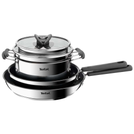 TEFAL OPTI'SPACE КОМПЛЕКТ СЪДОВЕ ЗА ГОТВЕНЕ 6 ЧАСТИ
