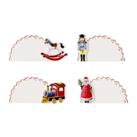 TOY'S DELIGHT СЕТ 4 БР. КОЛЕДНИ ТАБЕЛКИ ЗА ИМЕНА ЗА МАСА