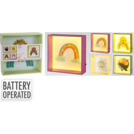 RAINBOW СВЕТЕЩА ДЕТСКА ДЕКОРАЦИЯ ЗА СТЕНА 30/30 СМ АСОРТИ