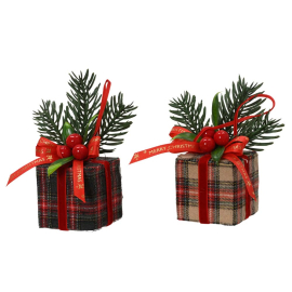 GIFT КОЛЕДНА ДЕКОРАЦИЯ 6/8.5 СМ АСОРТИ
