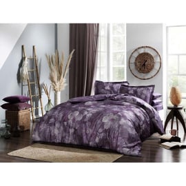 BOHEME САТЕН СПАЛЕН КОМПЛЕКТ  7 ЧАСТИ С ДВА ПЛИКА