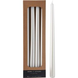 XMAS СЕТ 4 БР. СВЕЩ 30 СМ БЯЛ