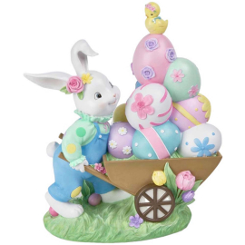 MODERN EASTER СТАТУЕТКА ЗАЙЧЕ С ВЕЛИКДЕНСКИ ЯЙЦА 34.3 СМ