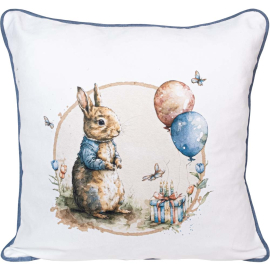 EASTER PETER RABBIT ДЕКО ВЪЗГЛАВНИЦА С ЦИП