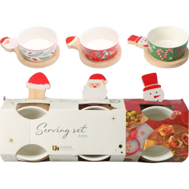 КОЛЕДЕН СЕТ ЗА СЕРВИРАНЕ 6 ЧАСТИ 15/10/5 СМ