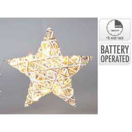 СВЕТЕЩА КОЛЕДНА ФИГУРА ЗВЕЗДА 30/30/8 СМ