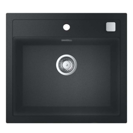 ЧЕРНА КУХНЕНСКА МИВКА GROHE С АВТОМАТИЧЕН СИФОН 56/51 CM ~31 651 AP0