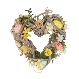 COTTAGE SPRING ВИСЯЩО СЪРЦЕ С ДЕКОРАЦИЯ 22/7/24 СМ