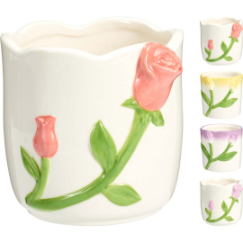 SPRING КЕРАМИЧНА КАШПА 11/10/9.5 СМ АСОРТИ