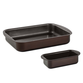 SAMB CHROMATICA ALUMINUM СЕТ ТАВИ ЗА ПЕЧЕНЕ 2 БР. 18x10, 31x23СМ
